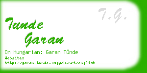 tunde garan business card